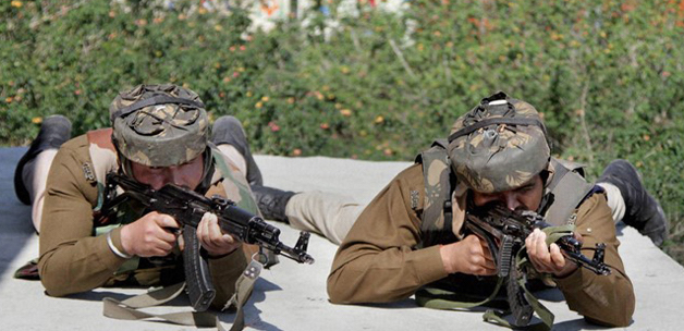 Indian security forces engaged in gun fight in Kulgam, Jammu and Kashmir, in 2017