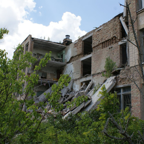 An abandoned building in Chernobyl