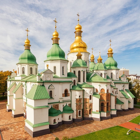 The Saint Sophia Cathedral in Kyiv, Ukraine.